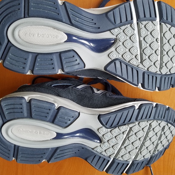 NewBalance 990v4 Navy/Orange - Picture 4 of 5